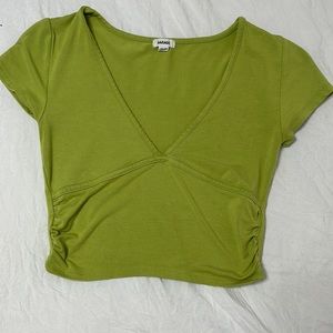 green crop top from garage, size xs
